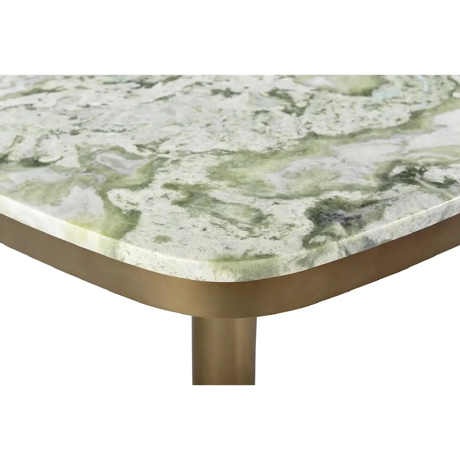 Luxury Green Onyx Marble Coffee Table Modern Italian Style for Villa
