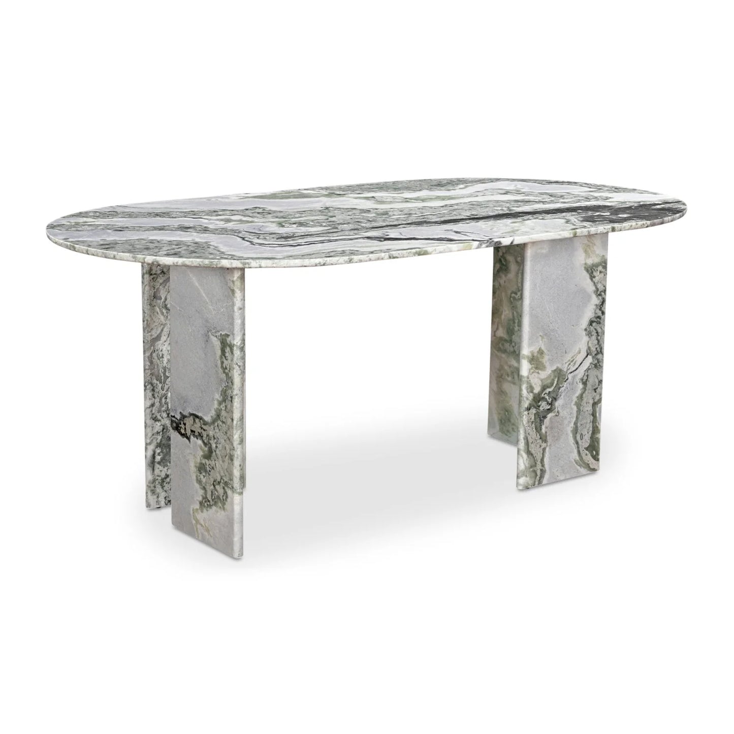 Luxury Green Onyx Marble Dining Table Modern Italian Style for Villa