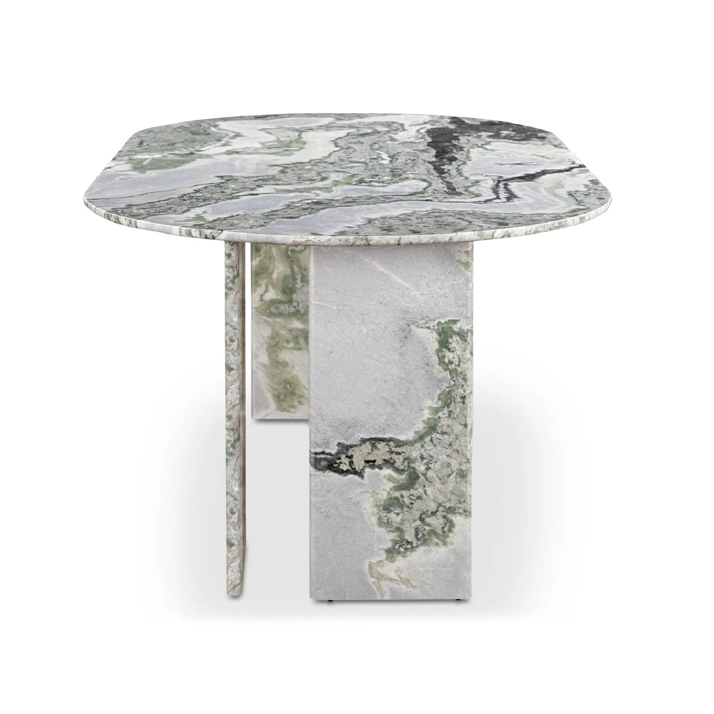 Luxury Green Onyx Marble Dining Table Modern Italian Style for Villa