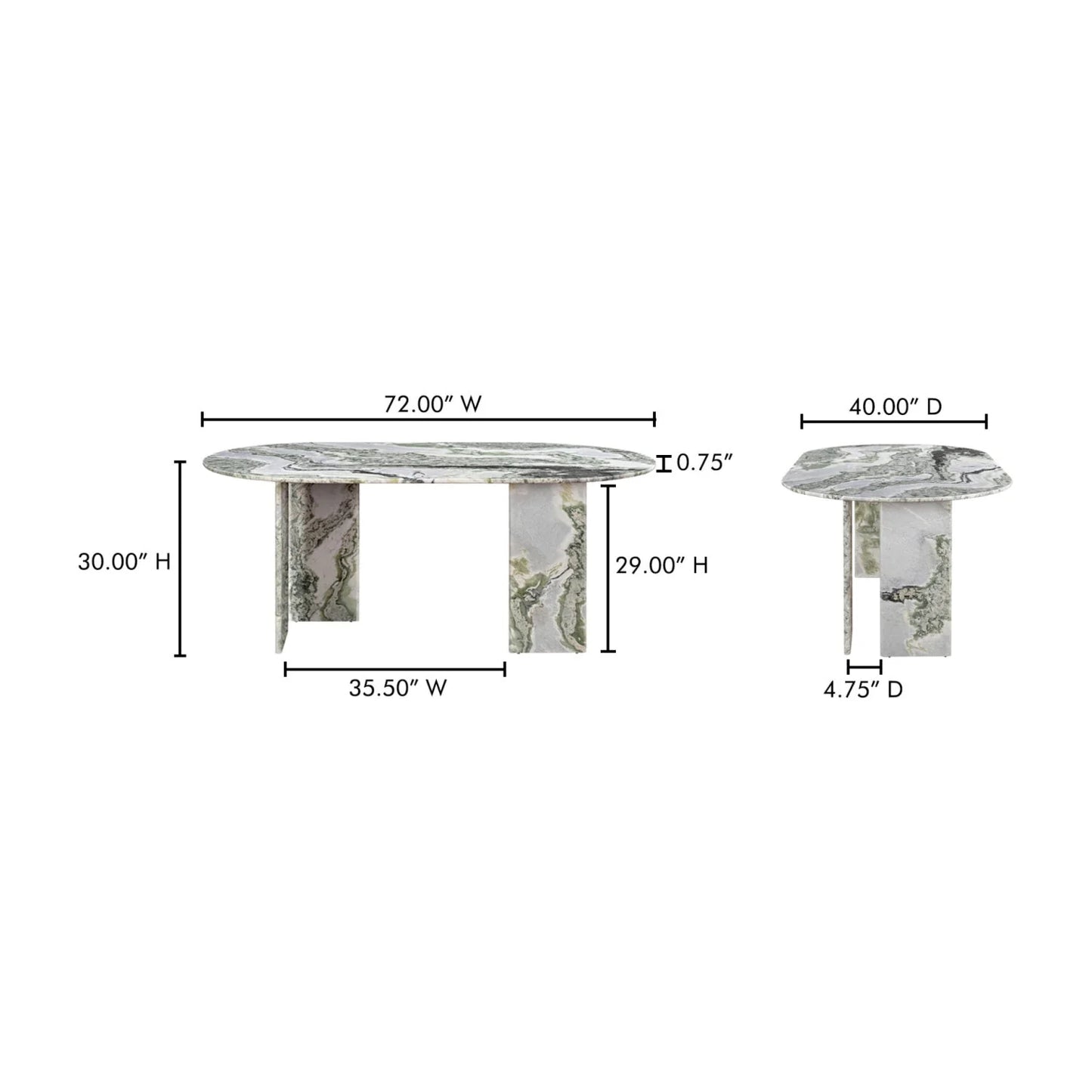 Luxury Green Onyx Marble Dining Table Modern Italian Style for Villa