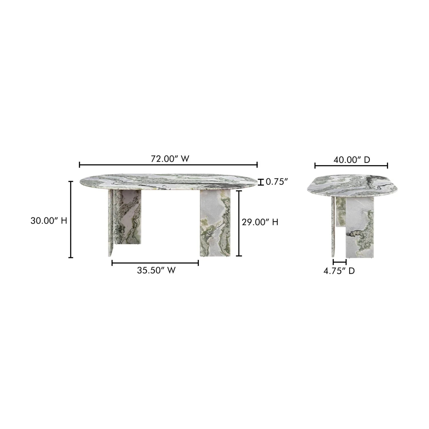 Luxury Green Onyx Marble Dining Table Modern Italian Style for Villa