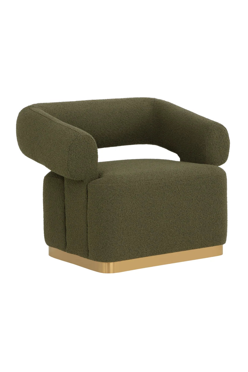 Luxury Green Swivel Lounge Chair European Style for Villa
