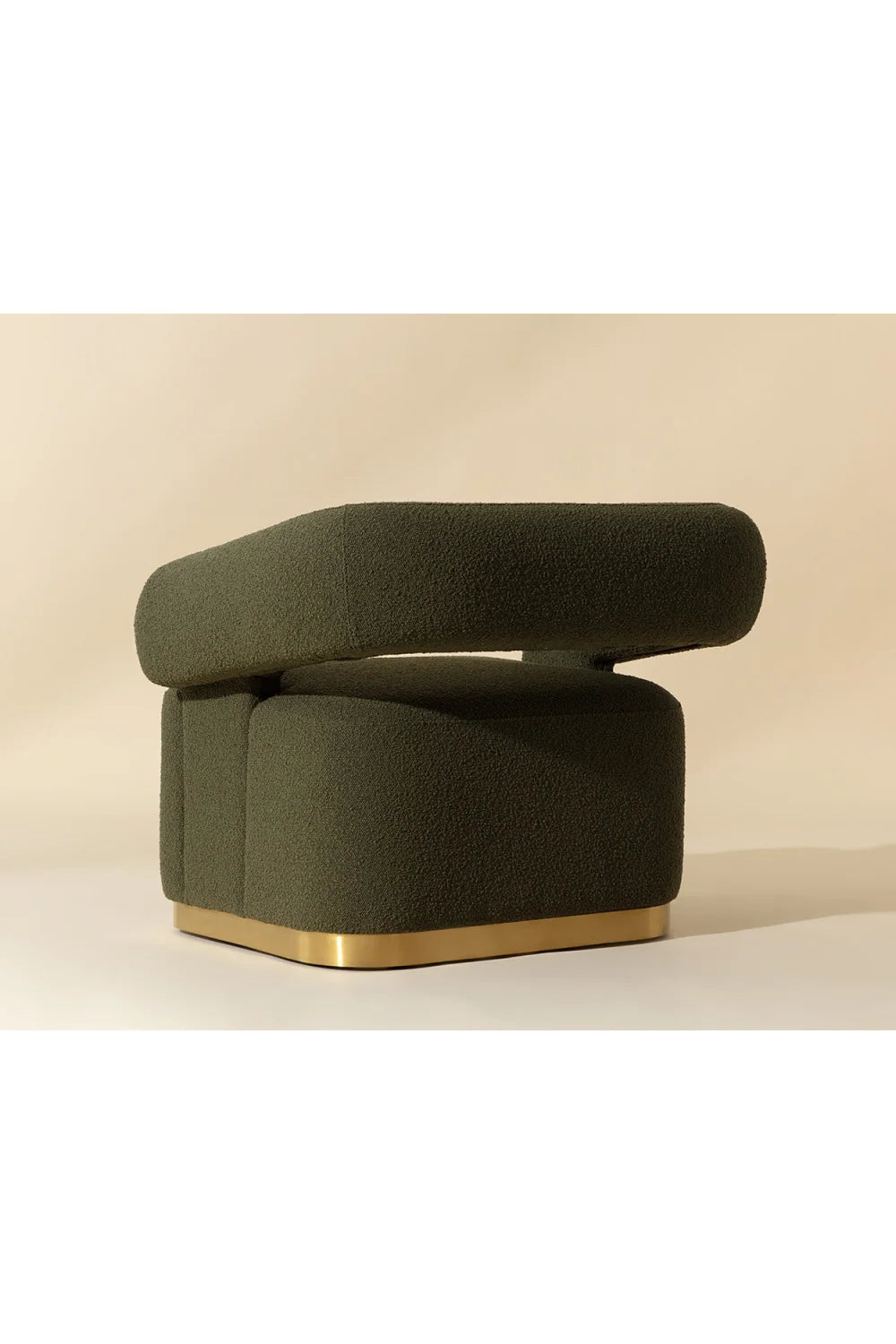 Luxury Green Swivel Lounge Chair European Style for Villa