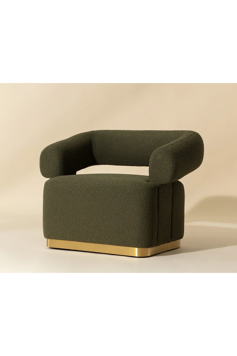 Luxury Green Swivel Lounge Chair European Style for Villa