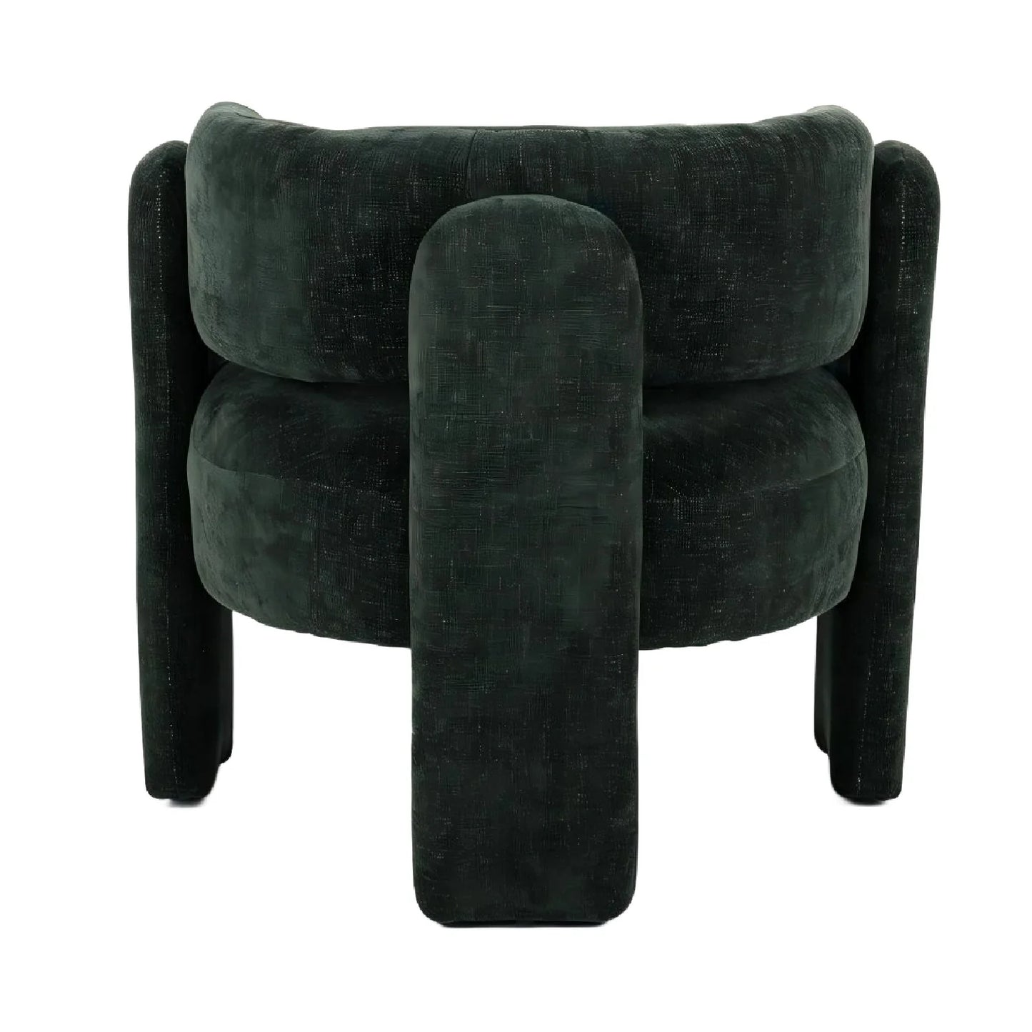 Luxury Green Textured Barrel Accent Chair European Style for Villa