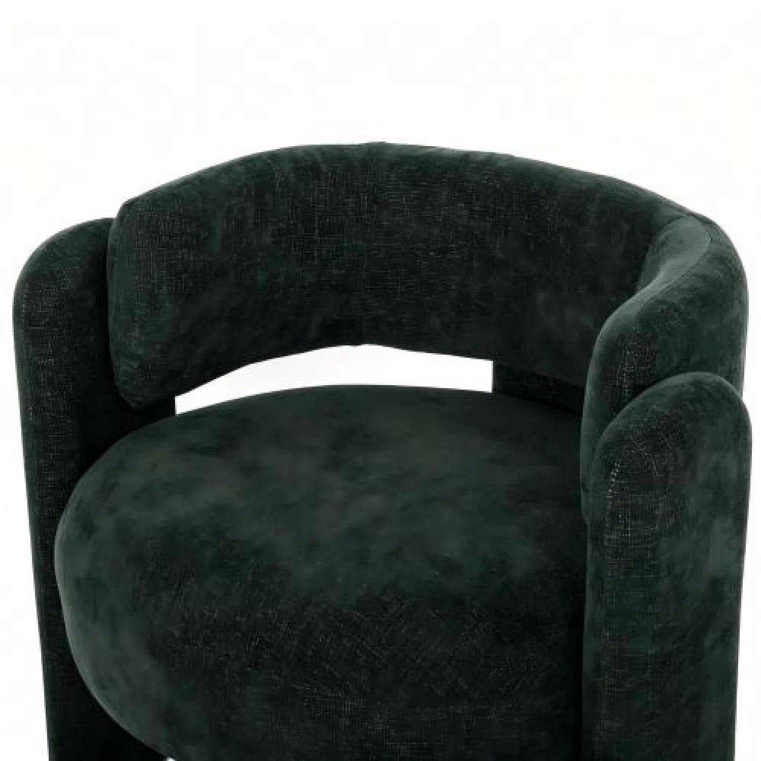 Luxury Green Textured Barrel Accent Chair European Style for Villa
