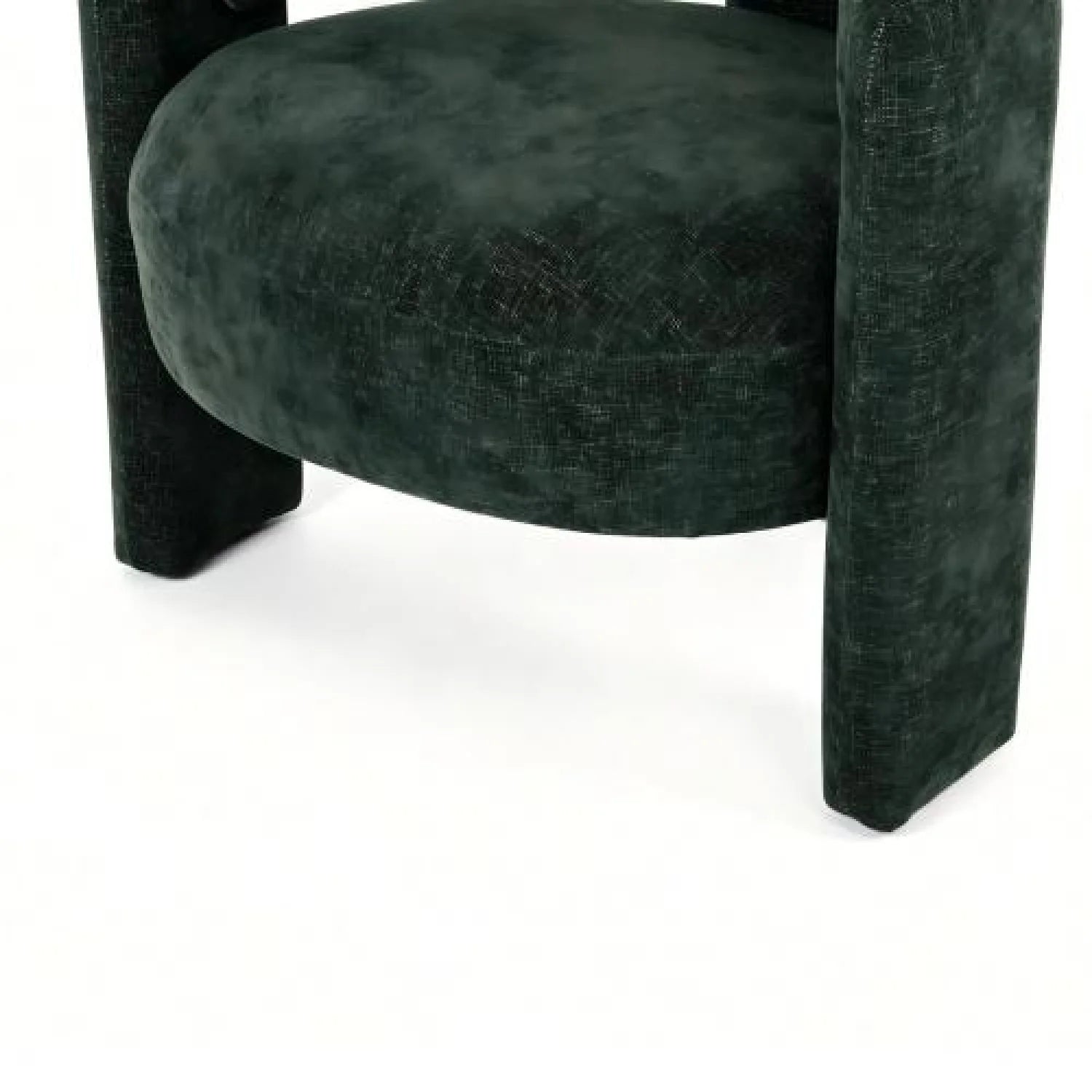 Luxury Green Textured Barrel Accent Chair European Style for Villa