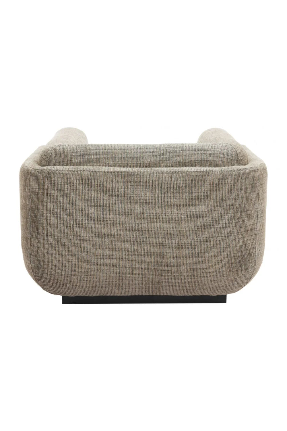 Luxury Green Tweed Fabric Accent Chair Modern Italian Style for Villa