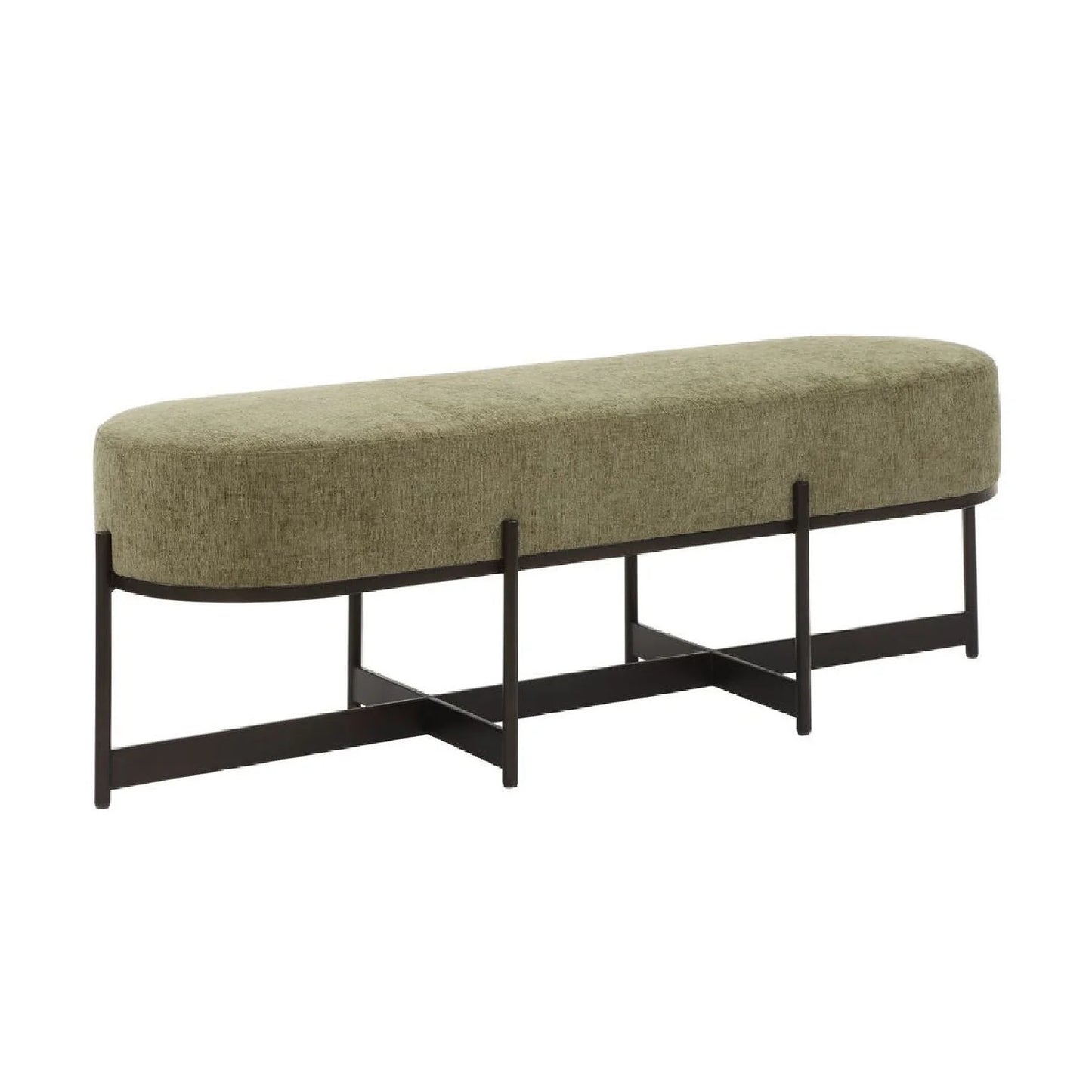 Luxury Green Upholstered Bench European Style for Villa
