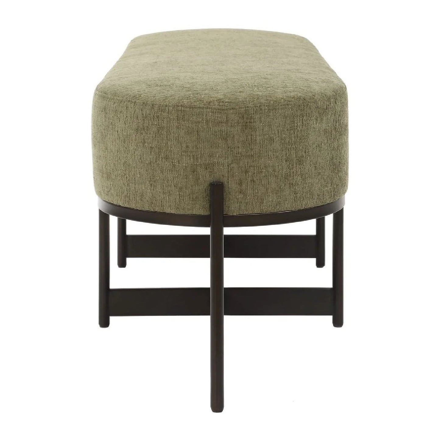 Luxury Green Upholstered Bench European Style for Villa