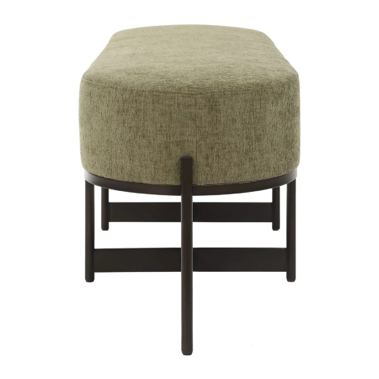 Luxury Green Upholstered Bench European Style for Villa