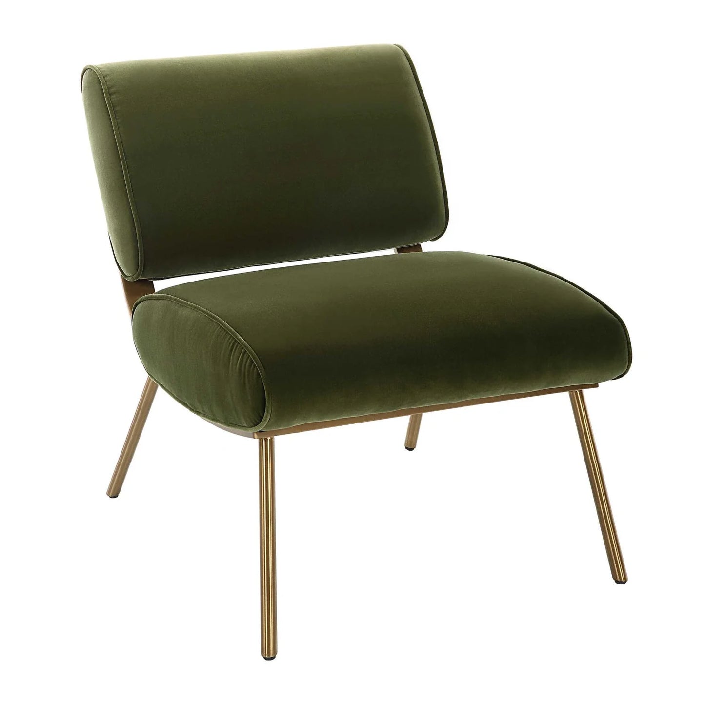 Luxury Green Velvet Accent Chair European Style for Villa
