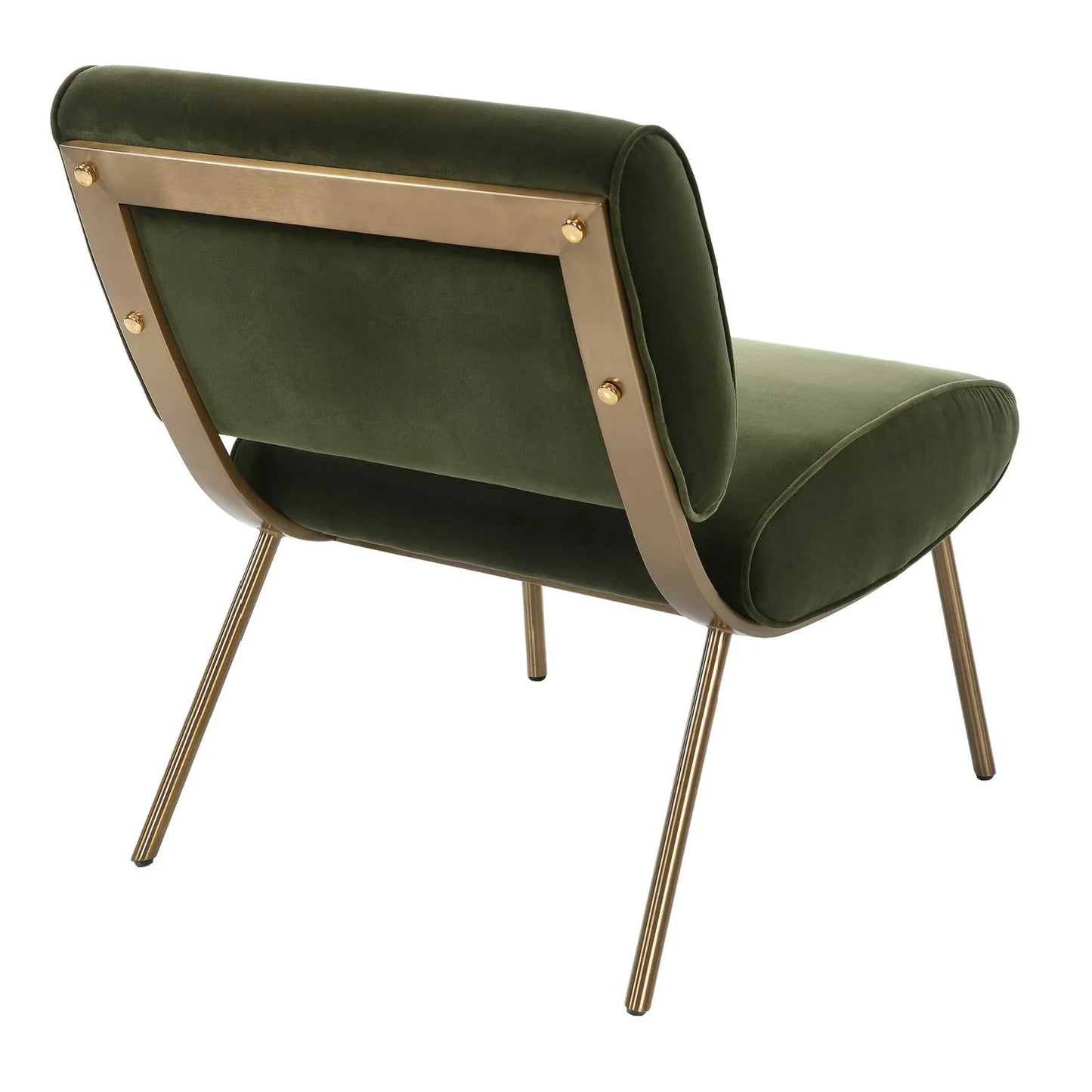 Luxury Green Velvet Accent Chair European Style for Villa