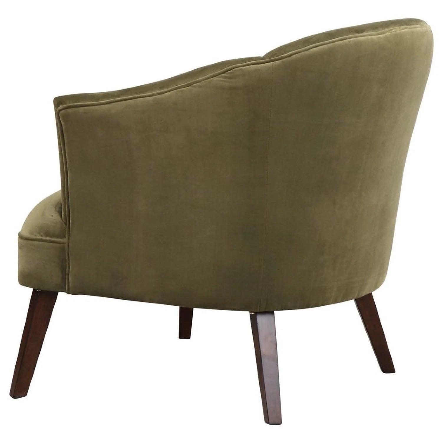 Luxury Green Velvet Barrel Accent Chair Modern European Style for Villa