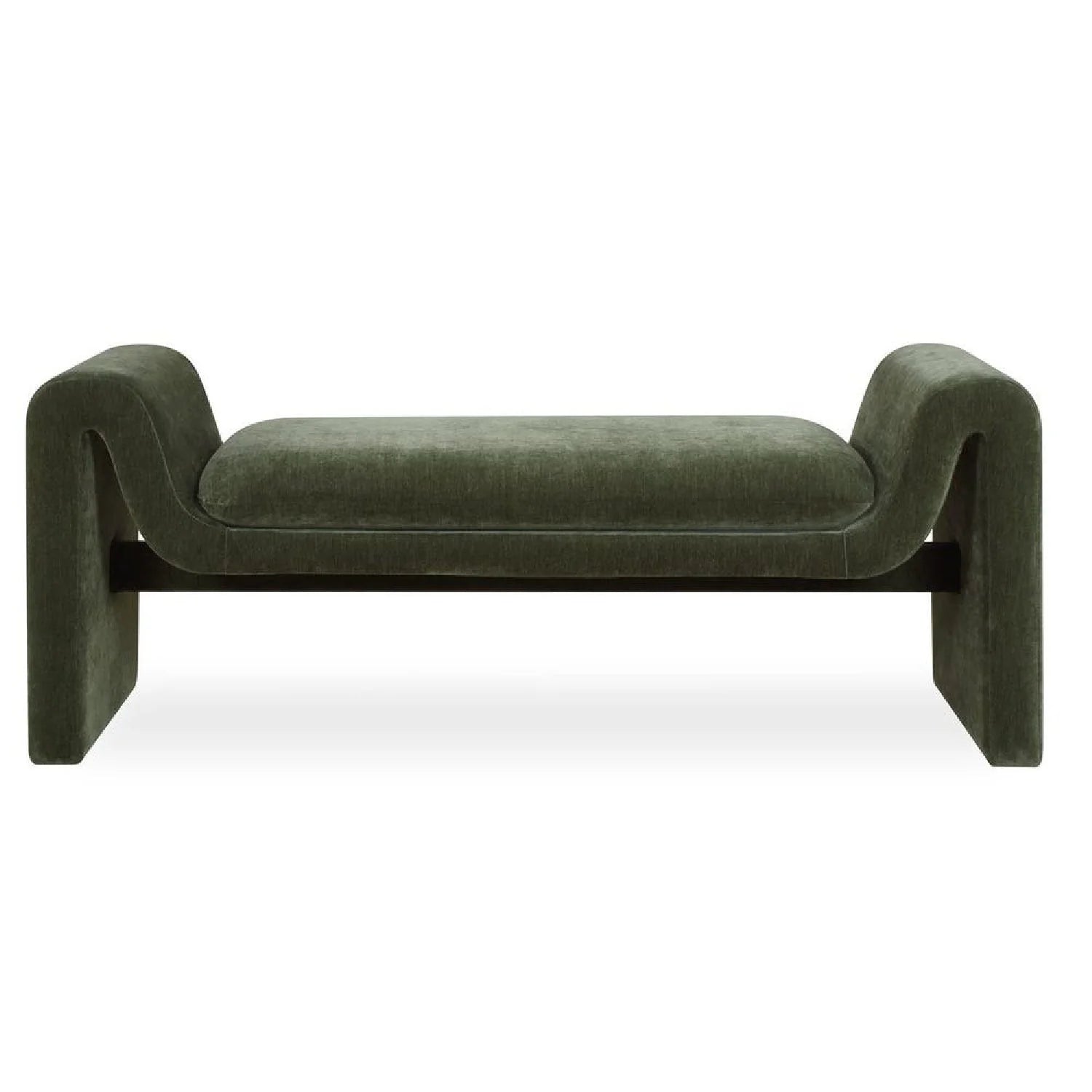 Luxury Green Velvet Bench European Style for Villa