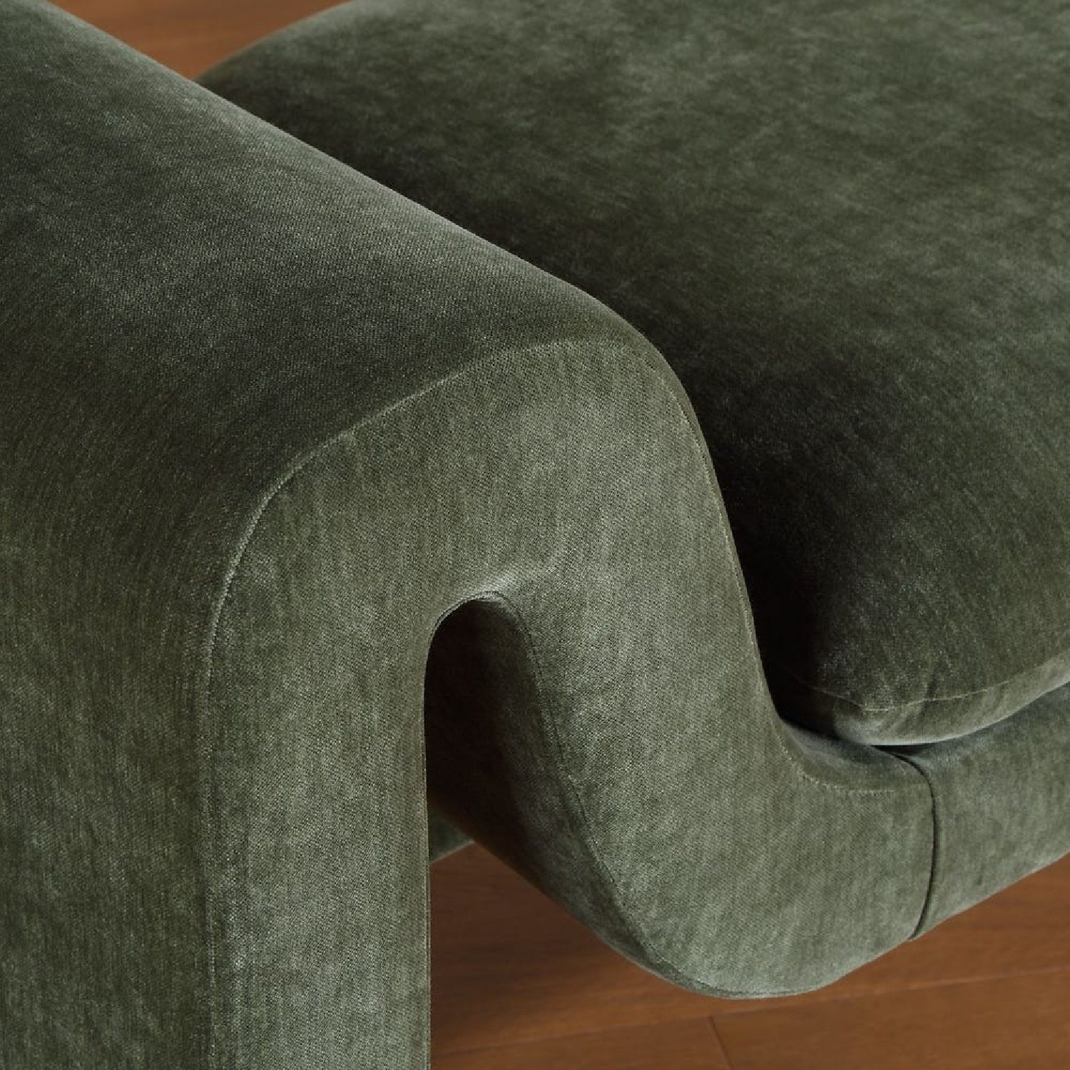 Luxury Green Velvet Bench European Style for Villa