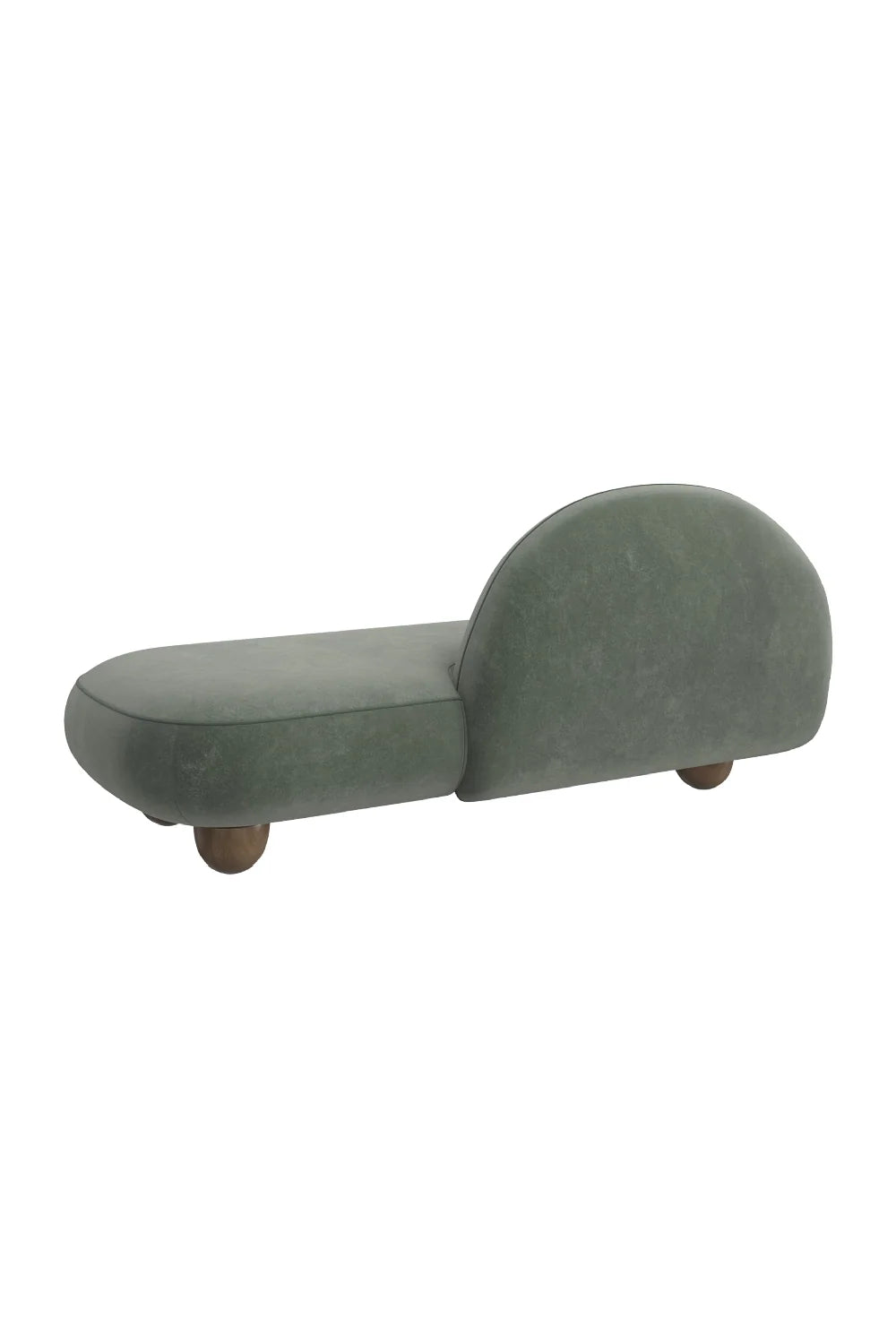 Luxury Green Velvet Chaise Lounge Modern Italian Style for Villa
