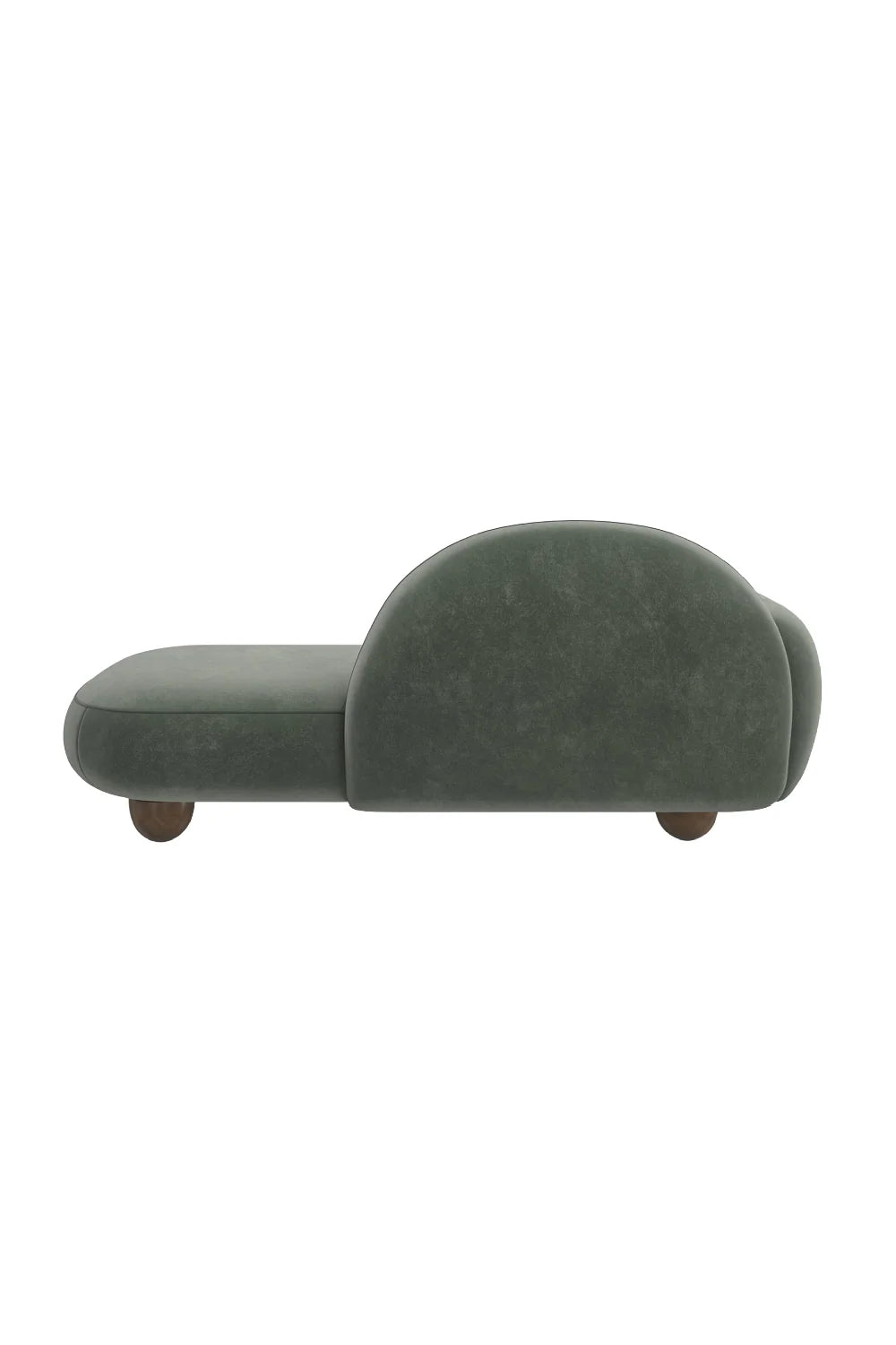 Luxury Green Velvet Chaise Lounge Modern Italian Style for Villa