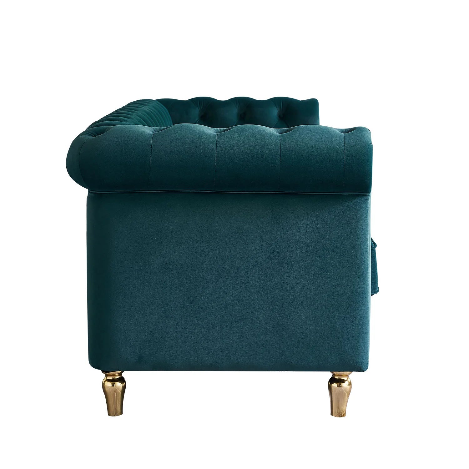 Luxury Green Velvet Chesterfield Sofa Modern Italian Style for Villa