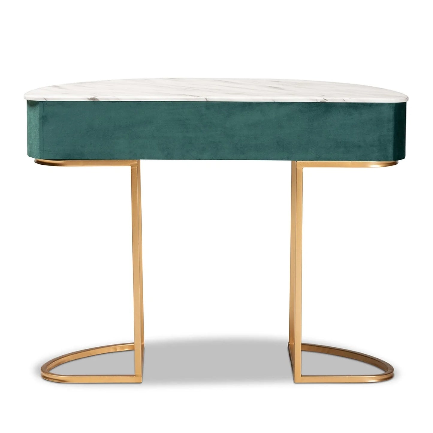 Luxury Green Velvet Console Table Modern Italian Style for Villa