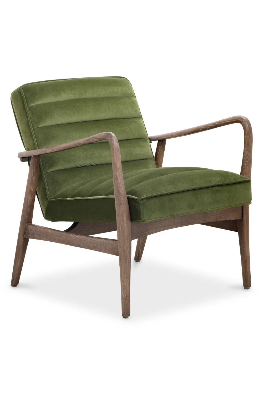 Luxury Green Velvet Tufted Accent Chair European Style for Villa