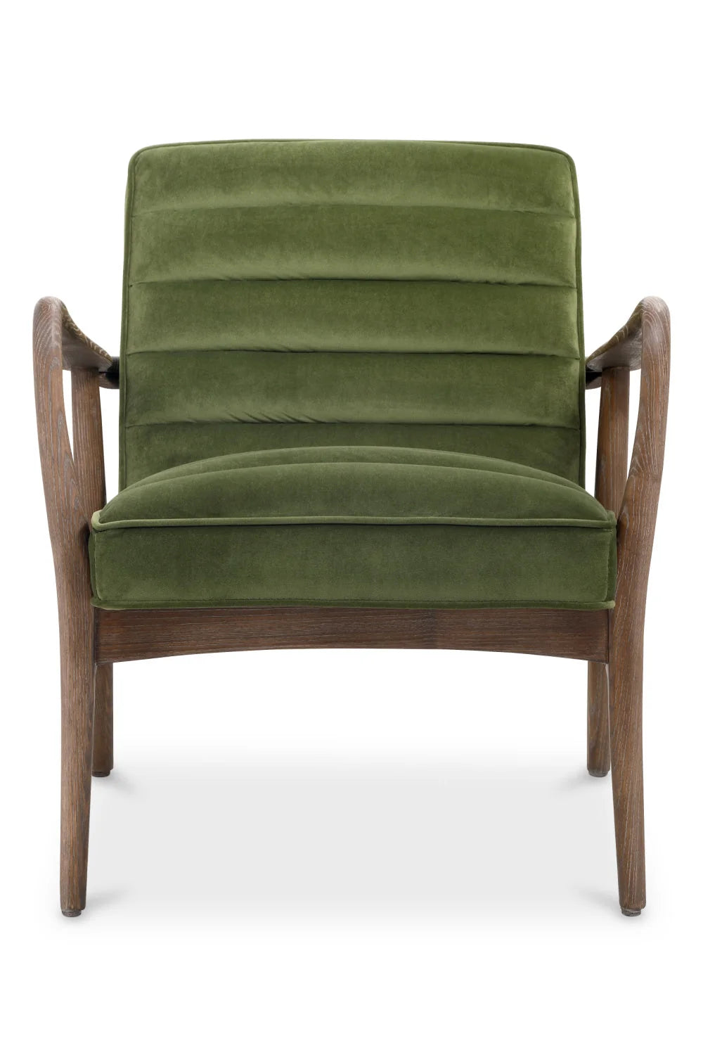 Luxury Green Velvet Tufted Accent Chair European Style for Villa