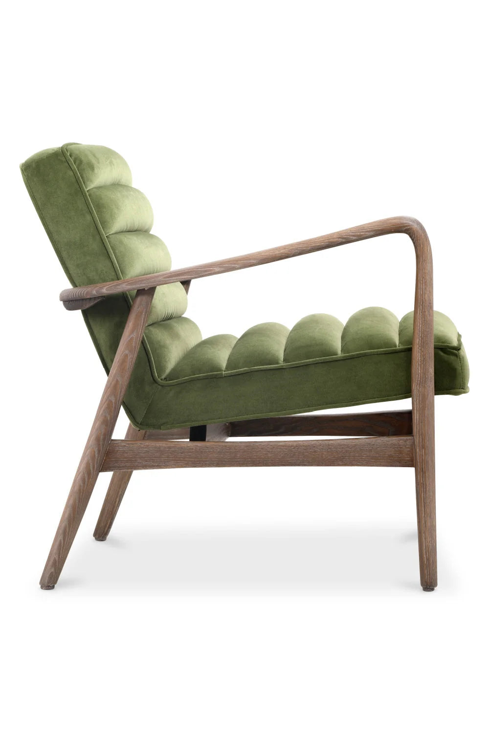Luxury Green Velvet Tufted Accent Chair European Style for Villa