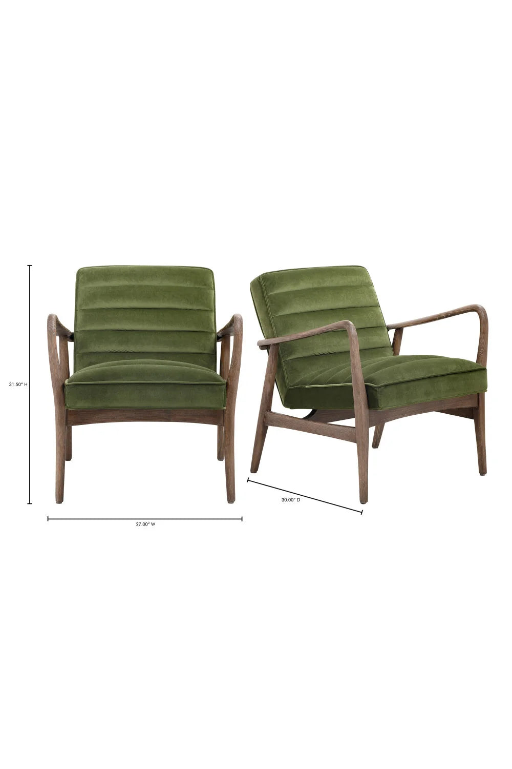 Luxury Green Velvet Tufted Accent Chair European Style for Villa
