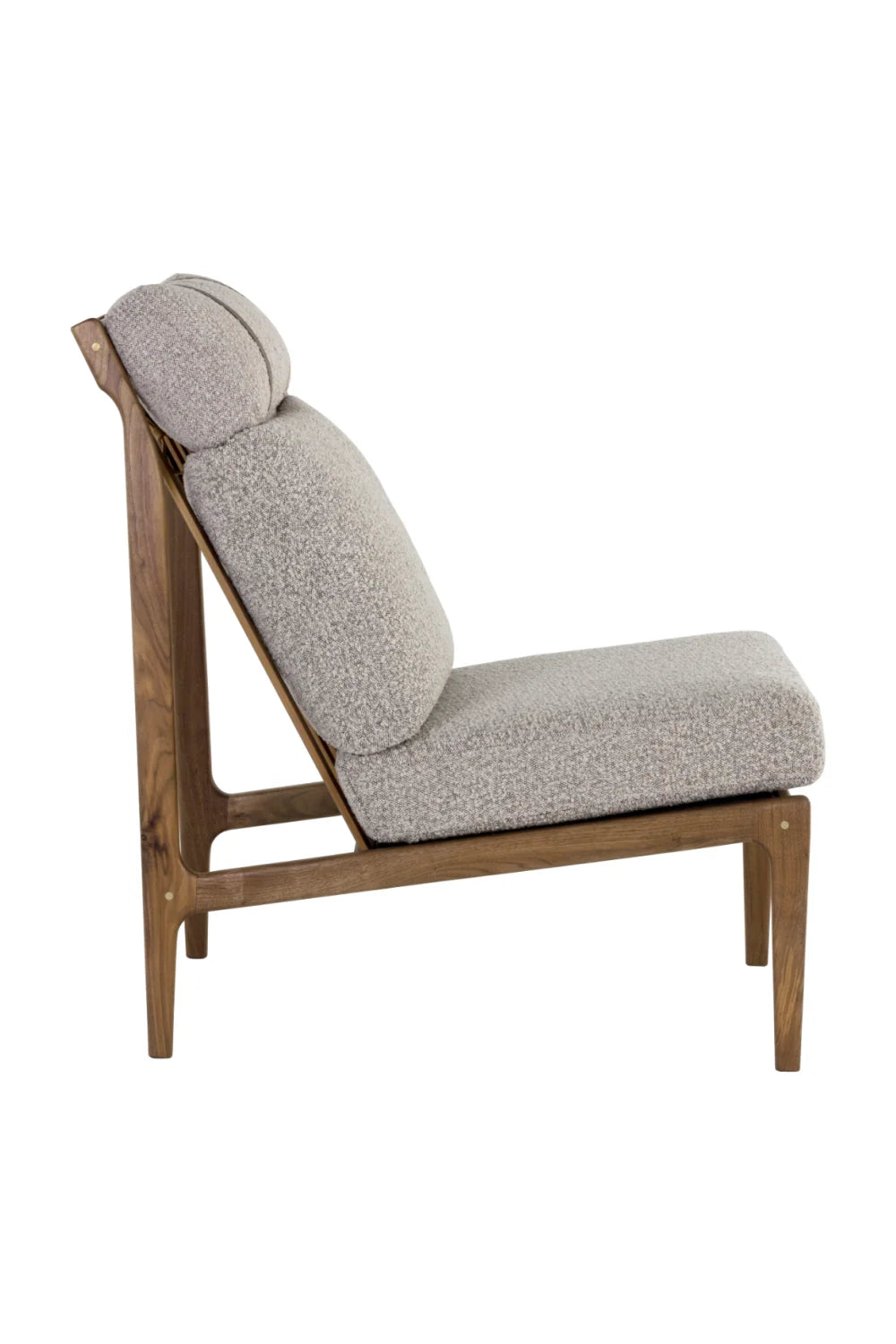 Luxury Grey Boucle Lounge Chair Modern Italian Style for Villa
