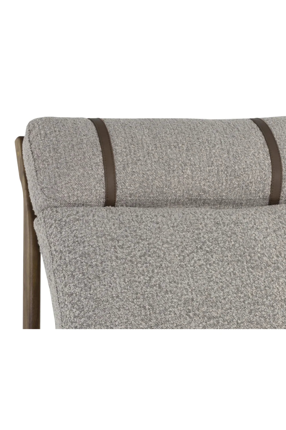 Luxury Grey Boucle Lounge Chair Modern Italian Style for Villa