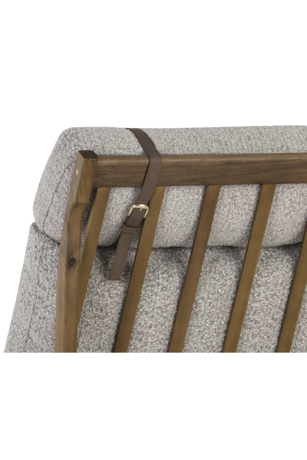 Luxury Grey Boucle Lounge Chair Modern Italian Style for Villa
