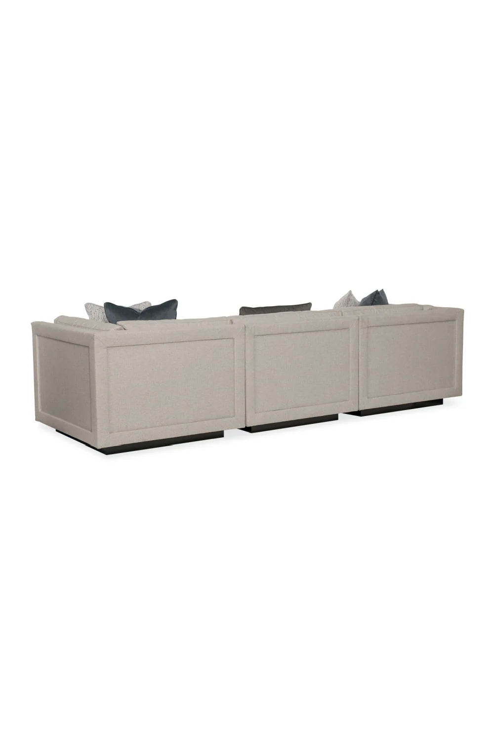 Luxury Grey Fabric Sectional Sofa Modern Italian Style for Villa