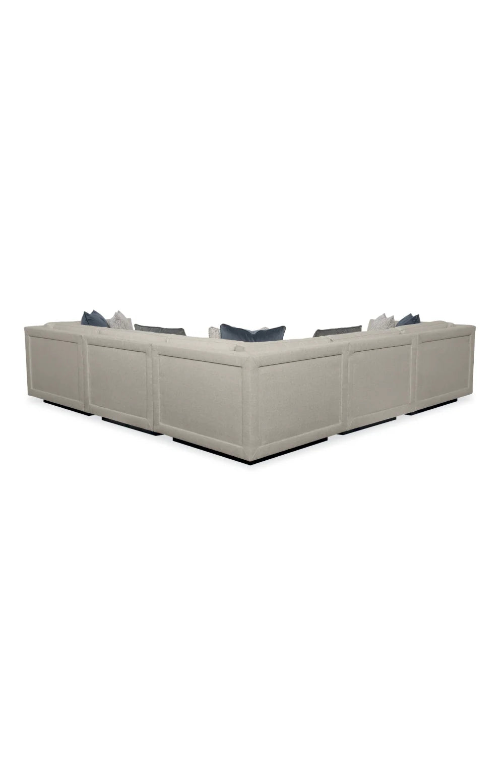 Luxury Grey Fabric Sectional Sofa Modern Italian Style for Villa
