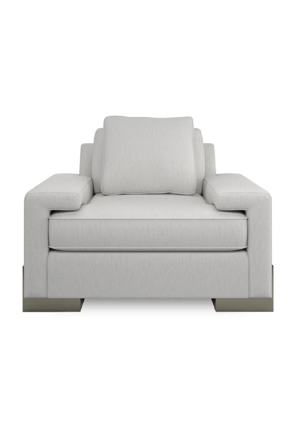 Luxury Grey Fabric Shelf Arm Lounge Chair Modern Italian Style for Villa