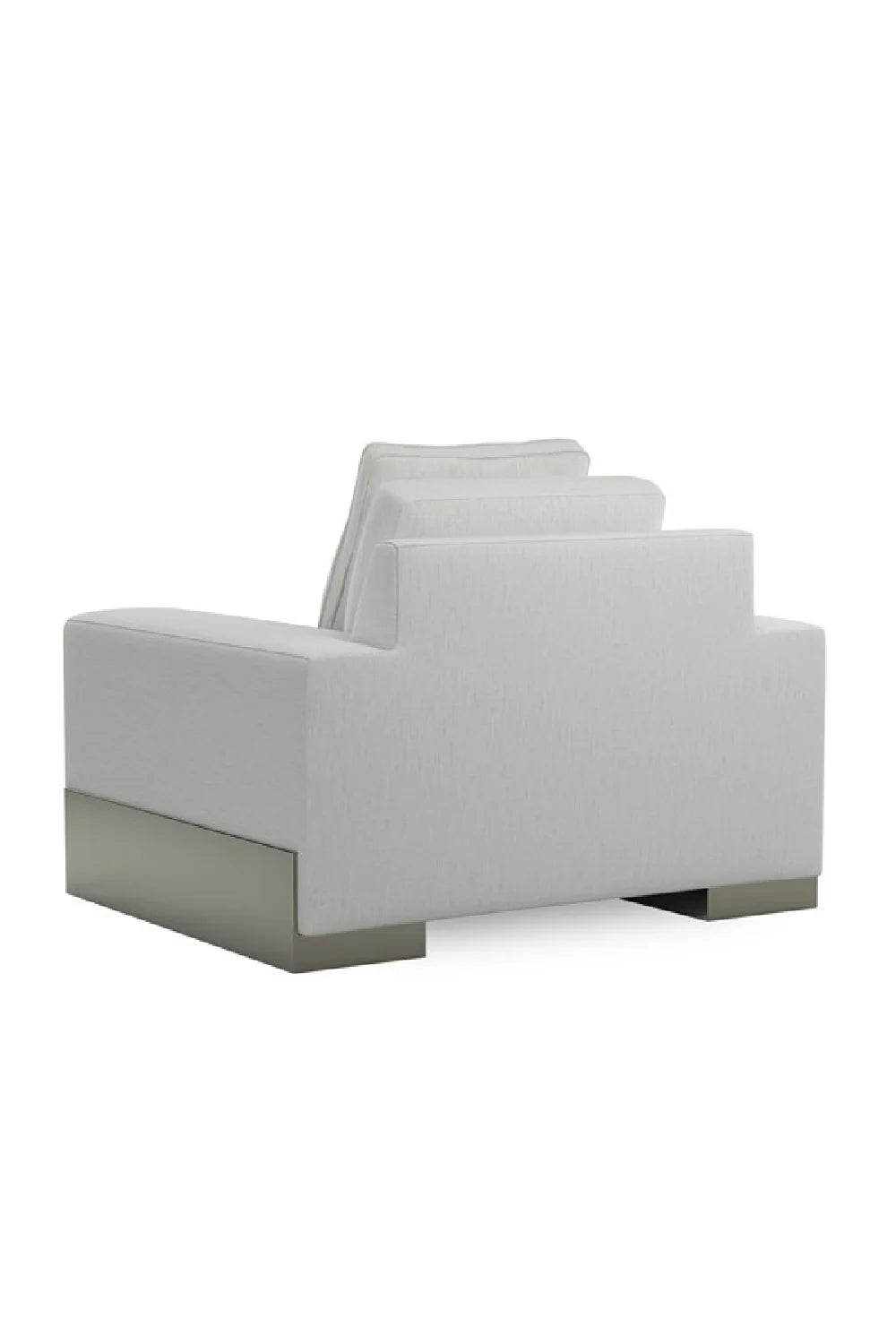 Luxury Grey Fabric Shelf Arm Lounge Chair Modern Italian Style for Villa