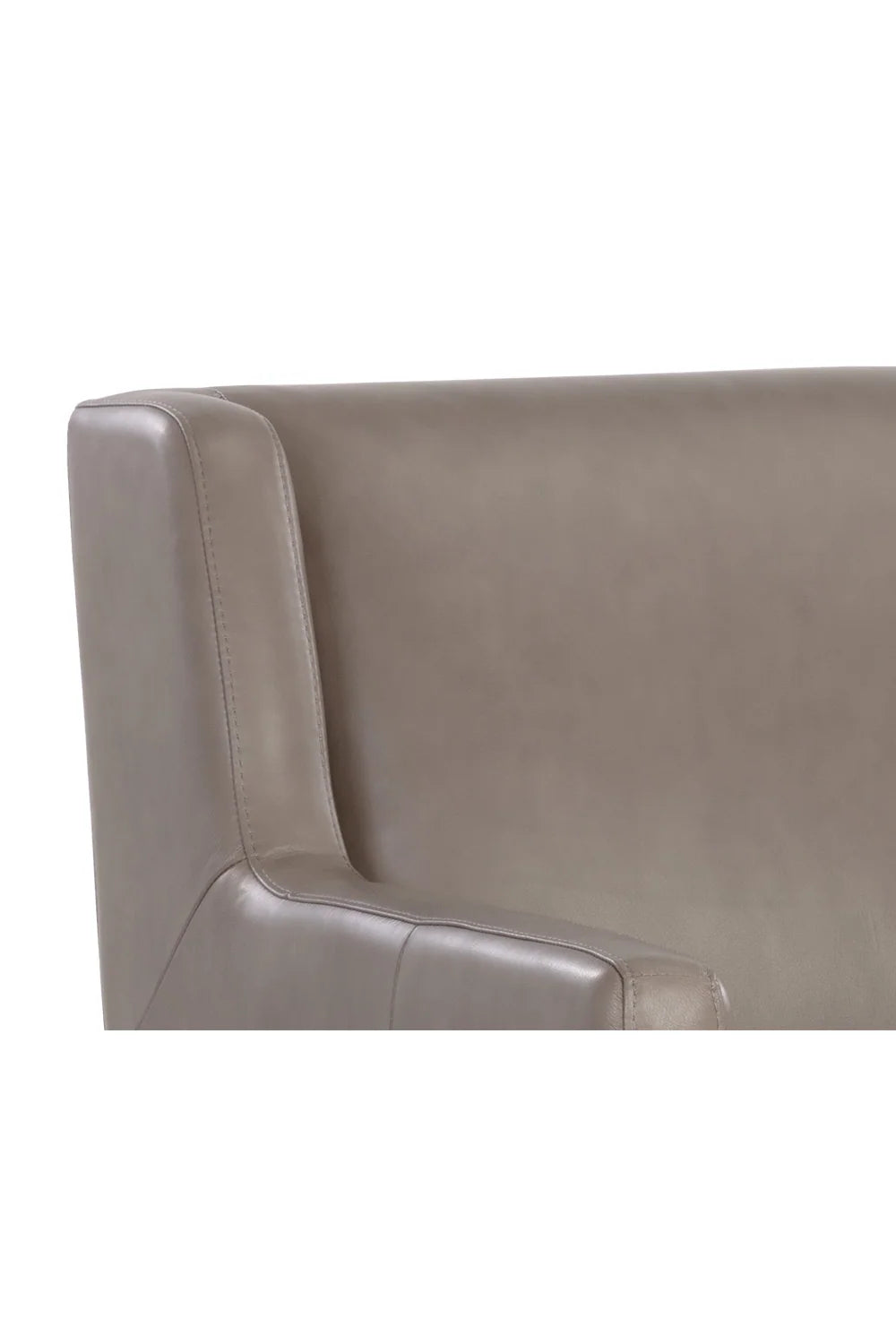 Luxury Grey Leather Lounge Chair Modern Italian Style for Villa