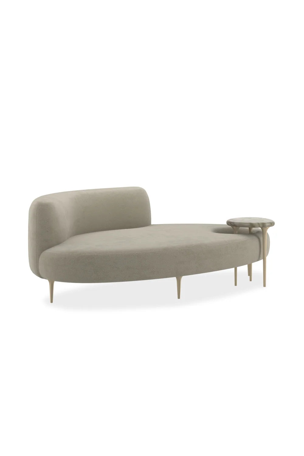 Luxury Grey Mohair Lounge Chair Modern Italian Style for Villa