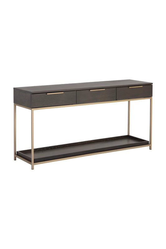 Luxury Grey Oak Console Table Modern Italian Style for Villa
