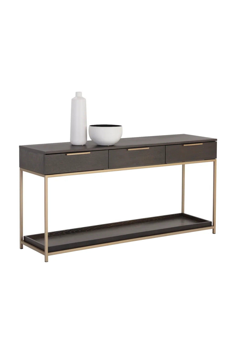 Luxury Grey Oak Console Table Modern Italian Style for Villa
