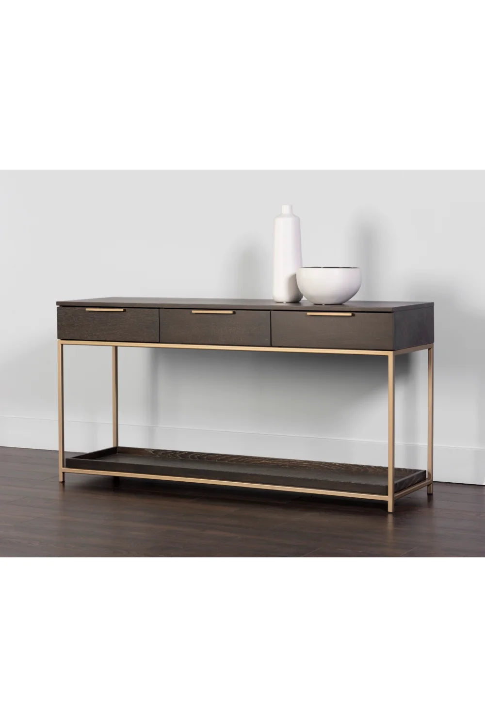 Luxury Grey Oak Console Table Modern Italian Style for Villa