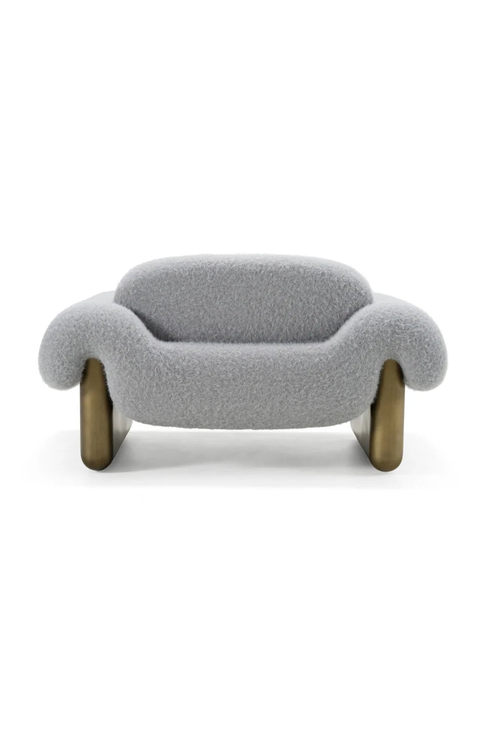Luxury Grey Rounded Armchair Modern Italian Style for Villa