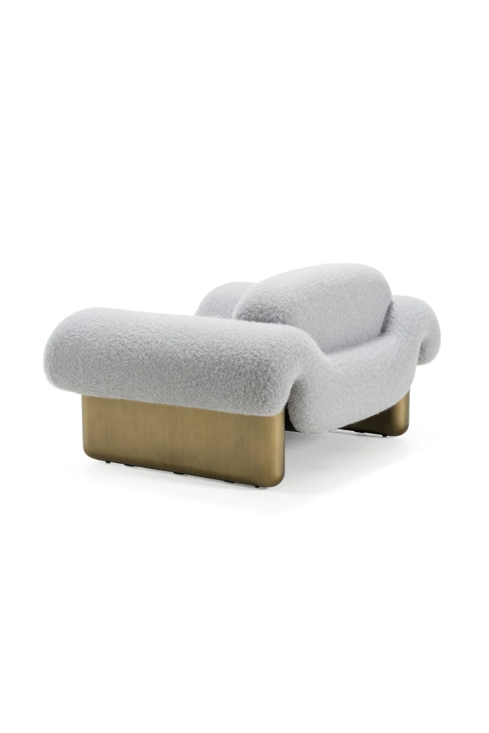 Luxury Grey Rounded Armchair Modern Italian Style for Villa