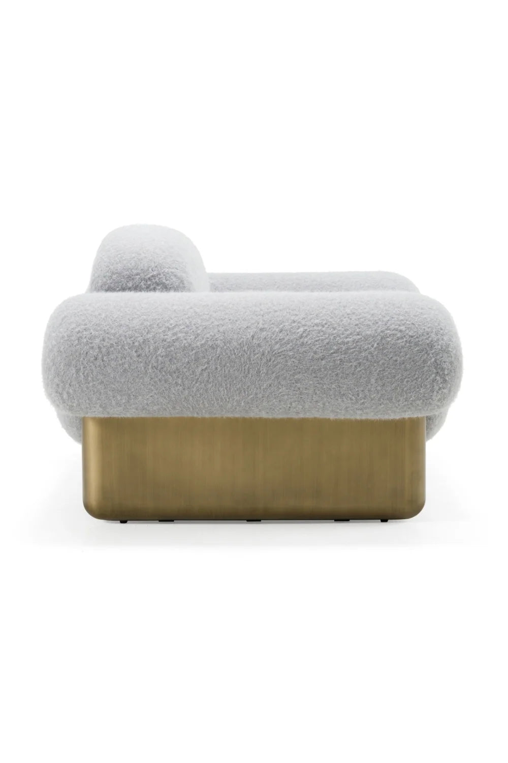 Luxury Grey Rounded Armchair Modern Italian Style for Villa