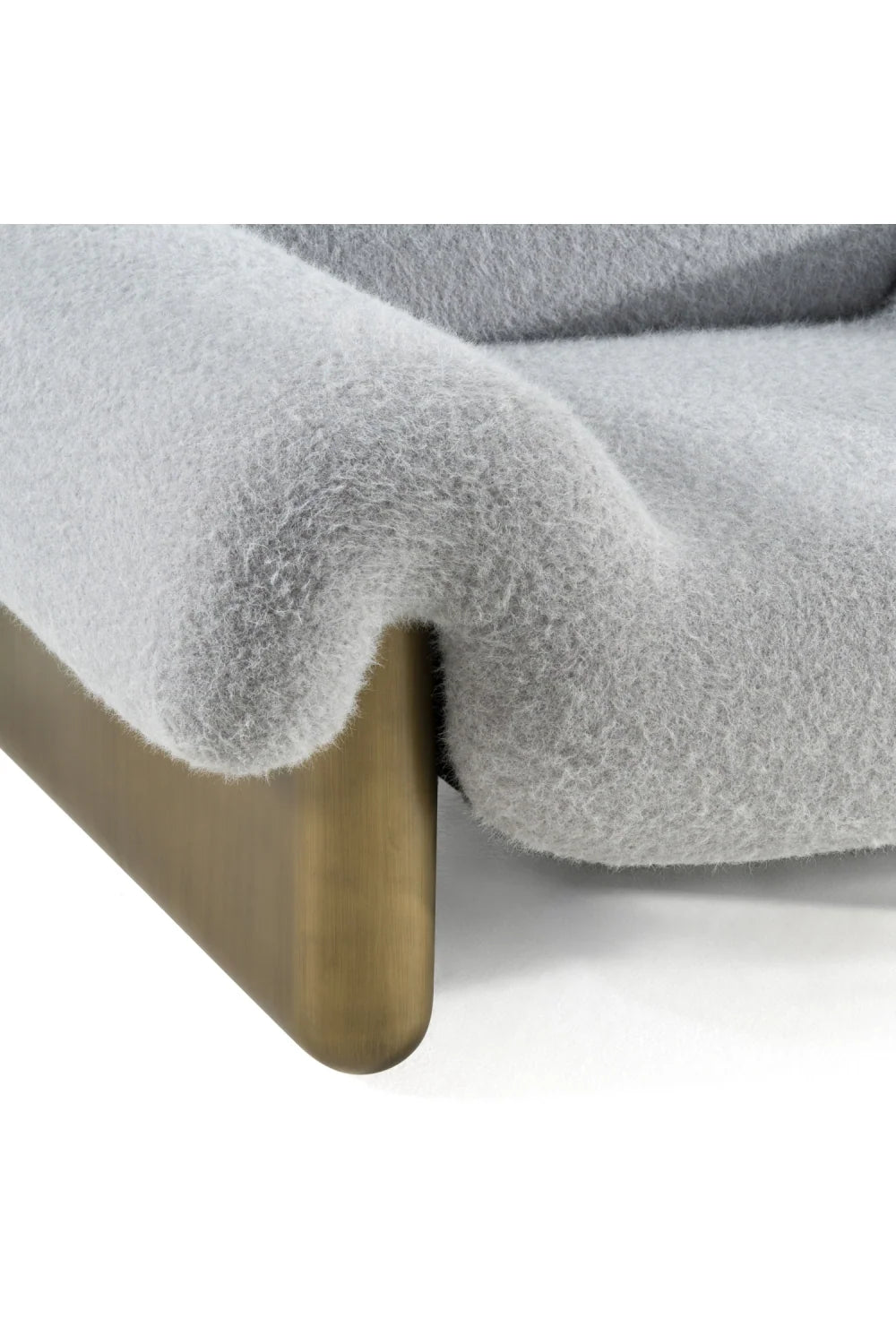 Luxury Grey Rounded Armchair Modern Italian Style for Villa