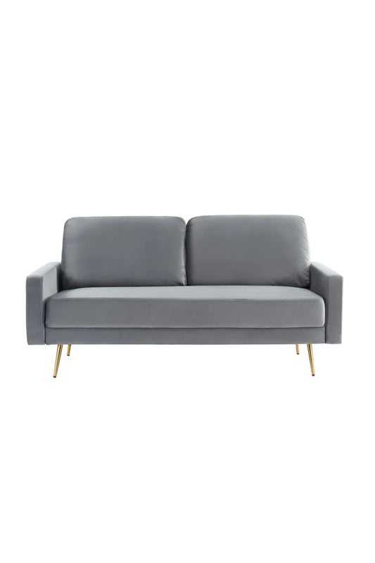 Luxury Grey Velvet Sofa Modern Italian Style for Villa