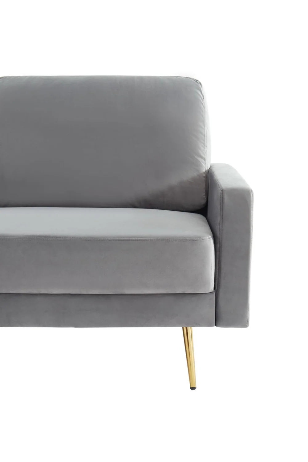 Luxury Grey Velvet Sofa Modern Italian Style for Villa