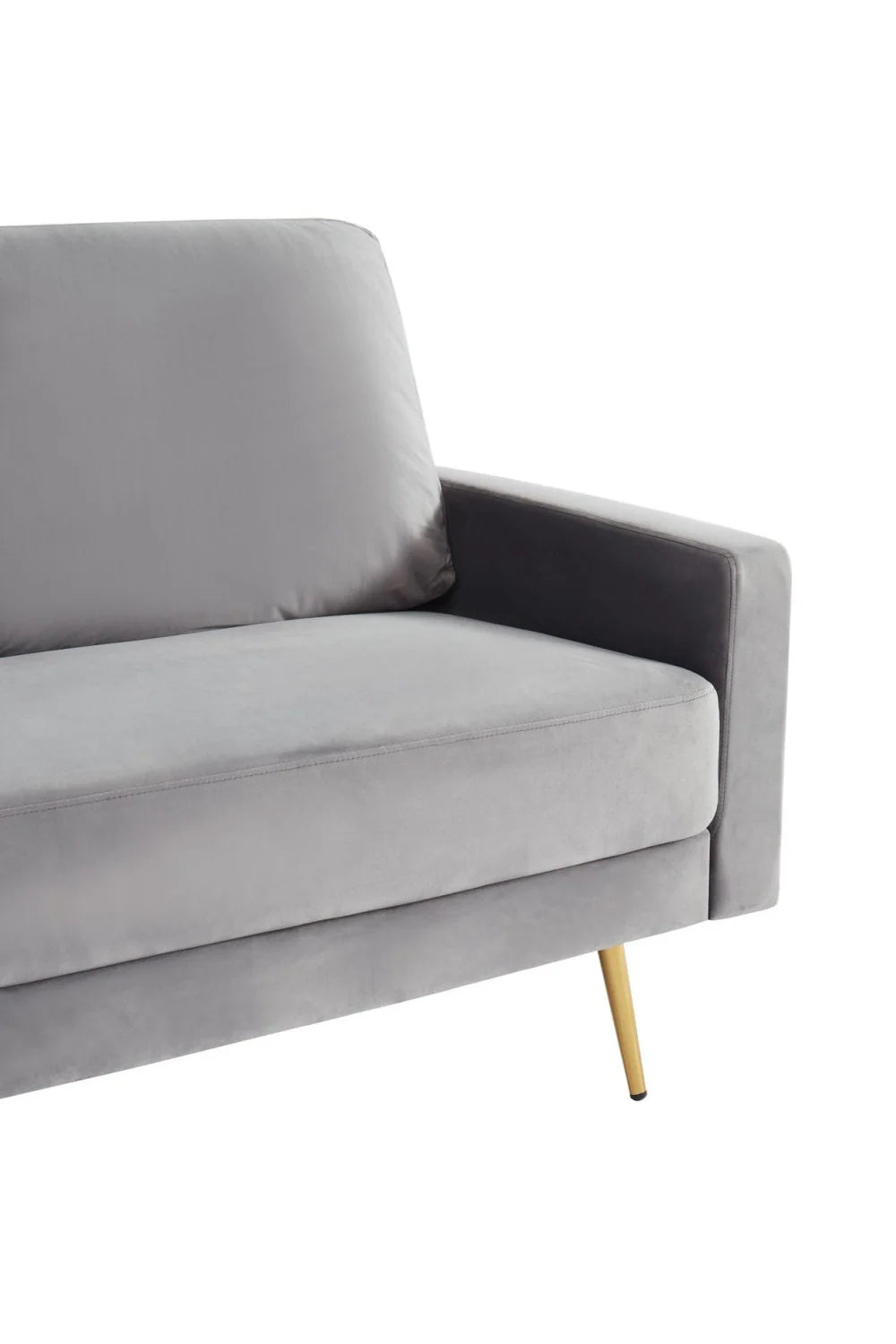Luxury Grey Velvet Sofa Modern Italian Style for Villa