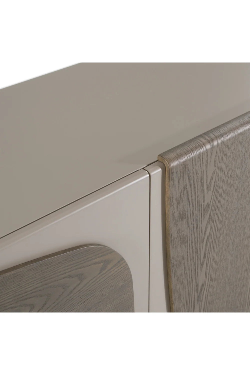 Luxury Grey Wooden 3-Door Sideboard European Style for Villa