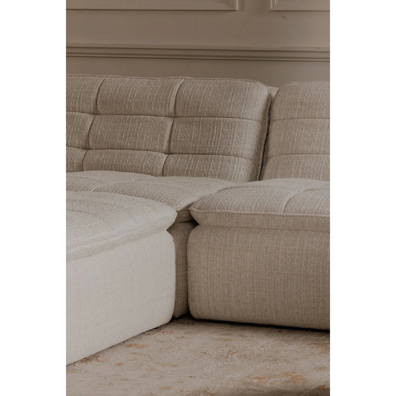 Luxury Grid Channeled Accent Chair European Style for Villa