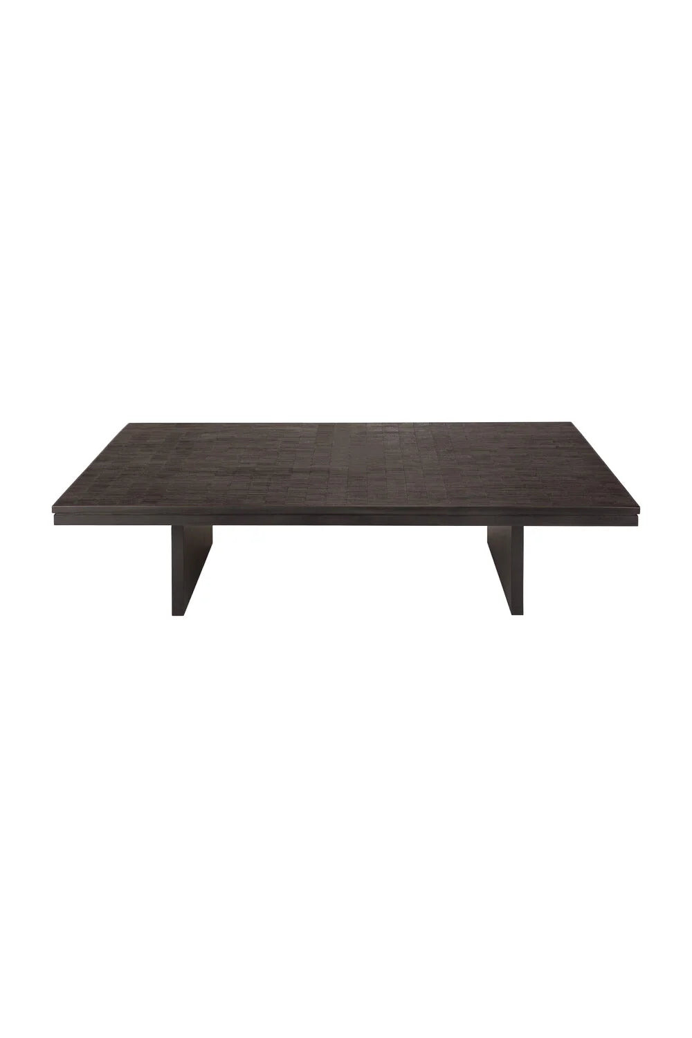 Luxury Grooves Wooden Coffee Table Modern Italian Style for Villa